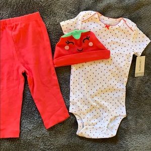Carters Strawberry Outfit